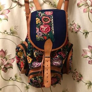 Embroidered backpack